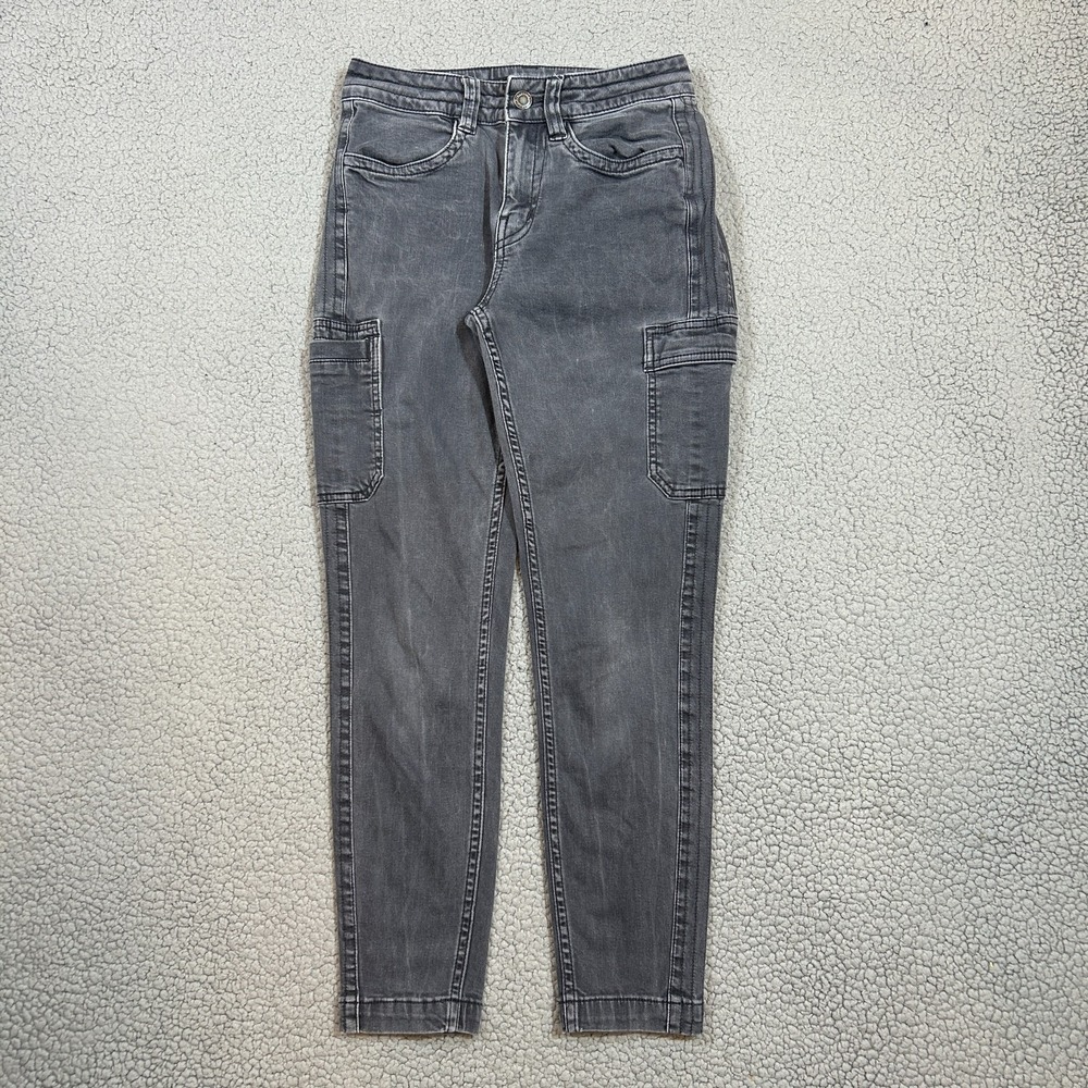 Prana Skinny Jeans Size 2/26 (Measures 25x26) Charcoal Black Stretch Denim Pants
